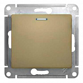 Купить Проходной выключатель Schneider Electric Глосса с подсветкой без рамки титан по низкой цене