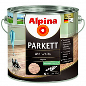 Купить Лак Alpina Parkett паркетный шелковисто-матовый 2,5 л по низкой цене