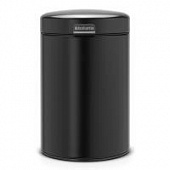 Купить Бак Brabantia newicon мусорный, настенный, черный матовый, 3 л по низкой цене