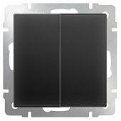 Купить Выключатель Werkel WL08-SW-2G двухклавишный черный матовый по низкой цене