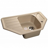 Купить Мойка GranFest Corner GF-C800E кухонная, композитная, бежевая, угловая 790х490 мм по низкой цене