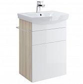 Купить Тумба Cersanit Smart 50 B-SU-SMA-CA50/Wh под раковину Ясень/белый по низкой цене