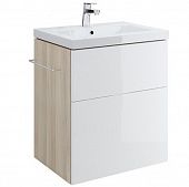 Купить Тумба Cersanit Smart 60 B-SU-SMA-CO60/Wh под раковину Ясень/белый по низкой цене