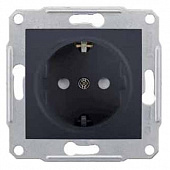 Купить Розетка Schneider Electric Sedna SDN3000170 одноместная с заземлением и защитными шторками графит по низкой цене
