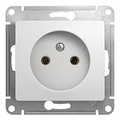 Купить Розетка Schneider Electric Glossa GSL000141 одноместная без заземления белый по низкой цене