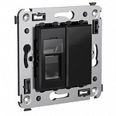 Купить Розетка DKC 4402463 Avanti RJ-45 5e компьютерная одноместный Черный квадрат по низкой цене