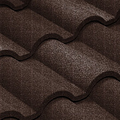 Купить Черепица Metrotile Romana композитная коричневая по низкой цене