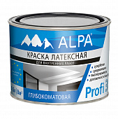 Купить Краска моющаяся латексная Alpa Profi 3 белая 0,5 л по низкой цене