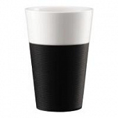 Купить Набор кружек Bodum Bistro (2 штуки) с силиконовым ободком, 0.6л, цвет черный по низкой цене