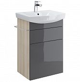 Купить Тумба Cersanit Smart 50 B-SU-SMA-CA50/Gr под раковину Ясень/серый по низкой цене