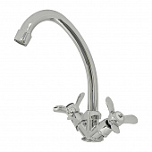 Купить Смеситель Zerich Крест SKZC 1279 для кухни, двуручный по низкой цене