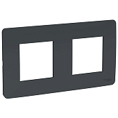 Купить Рамка Schneider Electric Unica Studio NU200454 антрацит двухместная по низкой цене