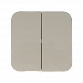 Купить Выключатель двухклавишный Schneider Electric Бланка бежевый по низкой цене