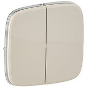 Купить Накладка Legrand Valena Allure 755026 двухклавишная Слоновая кость по низкой цене