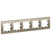 Купить Рамка Schneider Electric AtlasDesign ATN000505 шампань пятиместная по низкой цене