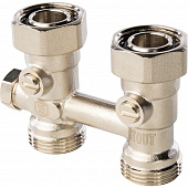 Купить Узел нижнего подключения радиатора Stout SVH 0001 000020 3/4 дюйма, для однотрубной системы, прямой по низкой цене