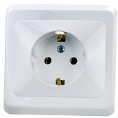 Купить Розетка Schneider Electric Этюд PC16-003B одноместная белая по низкой цене