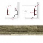 Деревянный, металлический, пластиковый напольный плинтус.