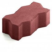 Купить Тротуарная плитка Steingot Сити 80 из серого цемента с полным прокрасом зигзаг красная 225х112,5х80 мм по низкой цене