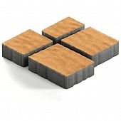 Купить Тротуарная плитка Steingot Гранито из белого цемента с частичным прокрасом оранжевая мультиформат по низкой цене