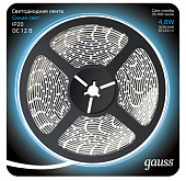 Купить Лента Gauss LED 312000505 2835/60-SMD светодиодная IP20 4,8W 12V DC синий 5 м по низкой цене