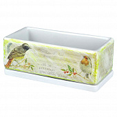 Купить Горшок керамический Кактусник Птички 24х12х9 см по низкой цене