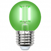 Купить Лампа Uniel Air color LED-G45-5W/GREEN/E27 светодиодная зеленый свет по низкой цене