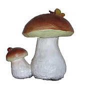 Купить Фигура садовая Гриб белый двойной с бабочкой 23 см по низкой цене