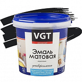 Купить Эмаль VGT ВД-АК-1179 универсальная матовая черная 1 кг по низкой цене