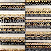 Купить Мозаика Skalini Golden Line GLN-1 из мрамора по низкой цене