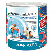 Купить Краска для ванной и кухни латексная Alpa PremiumLatex белая 0,9 л по низкой цене