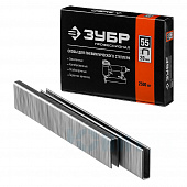 Купить Скобы тип 55 для пневмостеплера 6,0 х 20 мм ЗУБР ПРОФЕССИОНАЛ 2500 шт по низкой цене