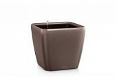 Купить Кашпо Lechuza Quadro LS Complete taupe high gloss 43x43x40 см по низкой цене