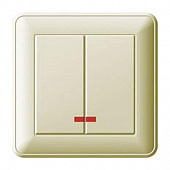 Купить Выключатель Schneider Electric W59 VS516-251-28 двухклавишный с индикатором Слоновая кость по низкой цене