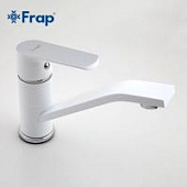 Купить Смеситель FRAP F4531 на кухню на гайке белый/хром по низкой цене