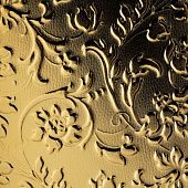 Купить Стеновая панель Sibu Leather Line Floral Oro самоклеящаяся 2612х1000 мм по низкой цене