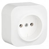 Купить Розетка Legrand Quteo 782210 одноместная без заземления белая по низкой цене