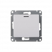 Купить Выключатель одноклавишный Schneider Electric Глосса с подсветкой без рамки белый по низкой цене