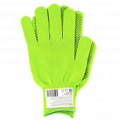 Купить Перчатки садовые с ПВХ точкой цвет изумрудный размер L по низкой цене