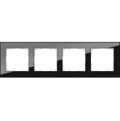 Купить Рамка Werkel Favorit WL01-Frame-04 черная четырехместная по низкой цене