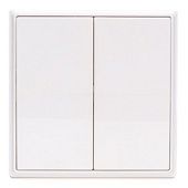 Купить Выключатель Gritt Elegance B180201W дистанционный двухклавишный белый по низкой цене