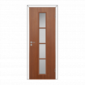 Купить Дверное полотно Olovi L4 М9x21, 3D, стекло, орех, с притвором, 825х40х2040 мм по низкой цене