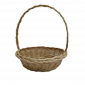 Купить Корзина плетеная круглая с ручками 28x8/29 см по низкой цене