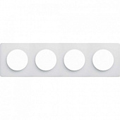 Купить Рамка Schneider Electric Odace S52P808 белая четырехместная по низкой цене