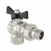 Купить Кран Valtec Perfect шаровой VT.328.N.04 усиленный угловой с полусгоном американка по низкой цене