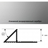 Купить Профиль Progress Profiles Projolly-triangle PJTRAA Серебро анодированное для плитки наружный алюминиевый 2,7 м по низкой цене