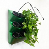 Купить Вертикальный сад BOXSAND 12 с подсветкой зелёный 60х65 см по низкой цене