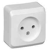 Купить Розетка Schneider Electric Этюд PA16-001B одноместная белая по низкой цене