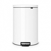 Купить Бак Brabantia FlatBack+ мусорный, белый, 40 л по низкой цене
