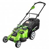 Купить Газонокосилка Greenworks Twin Force G40LM49DB аккумуляторная без аккумулятора и зарядного устройства по низкой цене